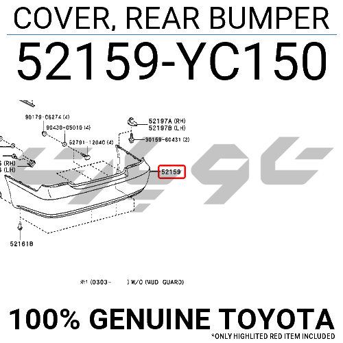 COVER, REAR BUMPER