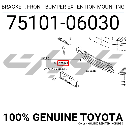 BRACKET, FRONT BUMPER EXTENTION MOUNTING
