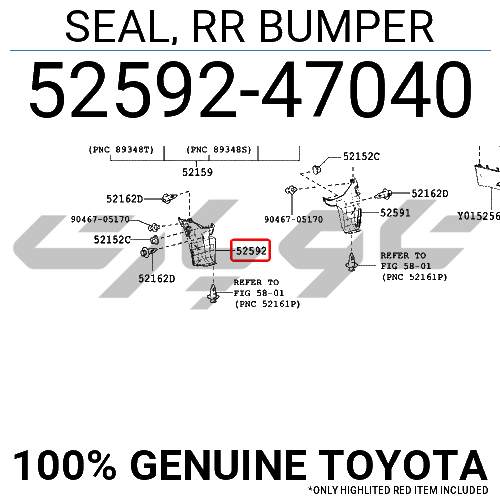 SEAL, RR BUMPER