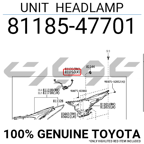UNIT, HEADLAMP
