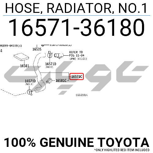 HOSE, RADIATOR, NO.1
