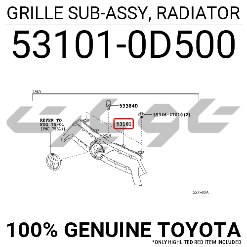 GRILLE SUB-ASSY, RADIATOR