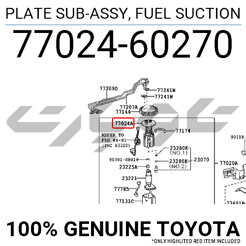 PLATE SUB-ASSY, FUEL SUCTION