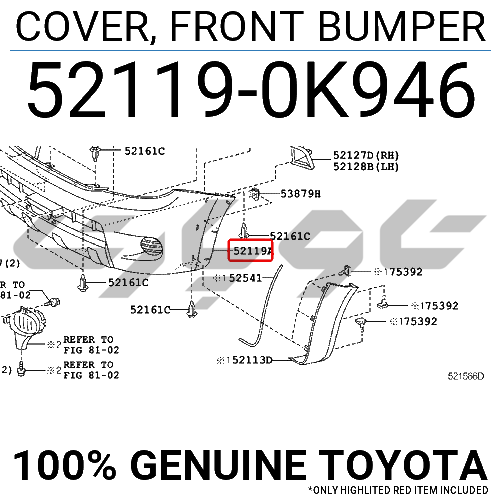 COVER, FRONT BUMPER
