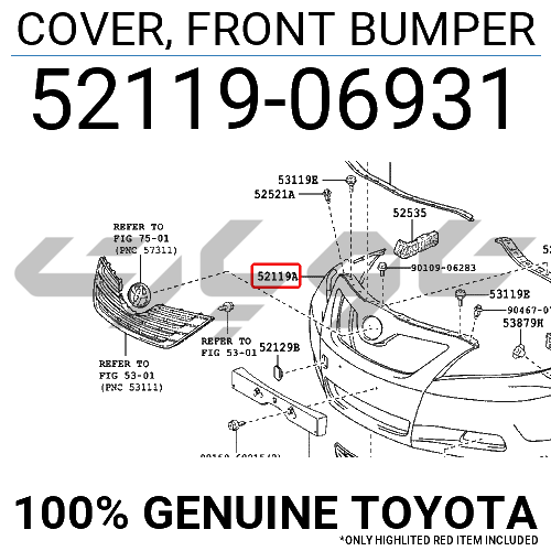COVER, FRONT BUMPER