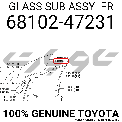 GLASS SUB-ASSY FR