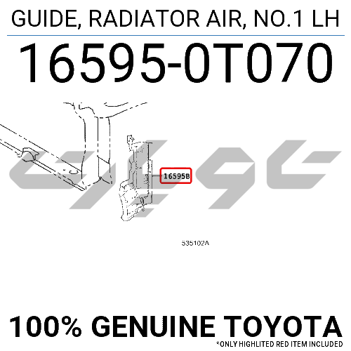 GUIDE, RADIATOR AIR, NO.1 LH