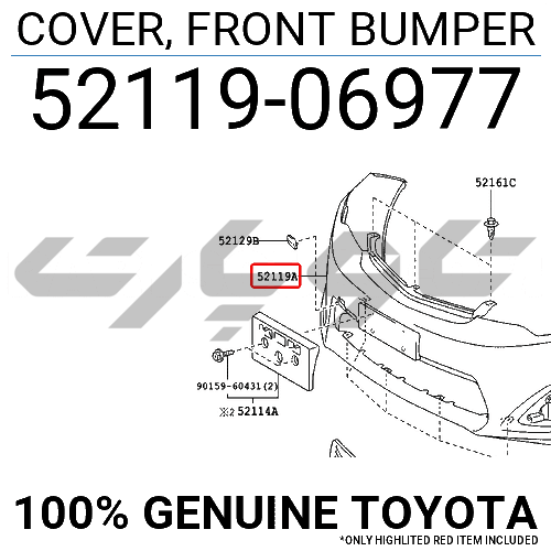 COVER, FRONT BUMPER