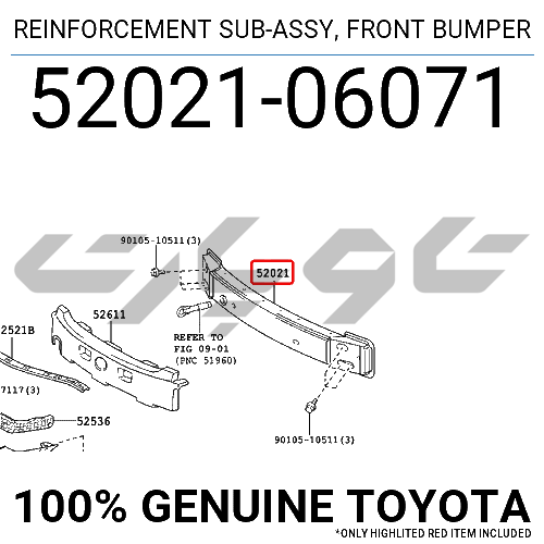 REINFORCEMENT SUB-ASSY, FRONT BUMPER