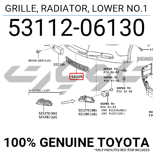 GRILLE, RADIATOR, LOWER NO.1