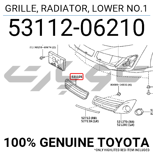 GRILLE, RADIATOR, LOWER NO.1
