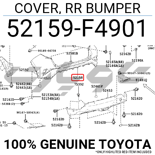 COVER, RR BUMPER