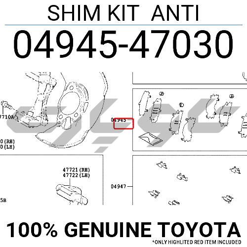 SHIM KIT ANTI