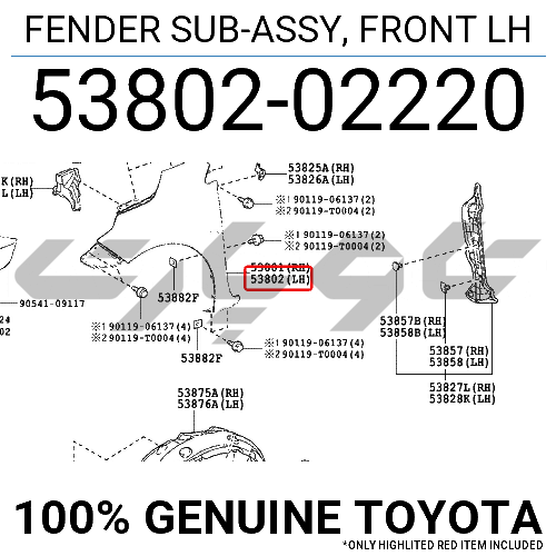 FENDER SUB-ASSY, FRONT LH